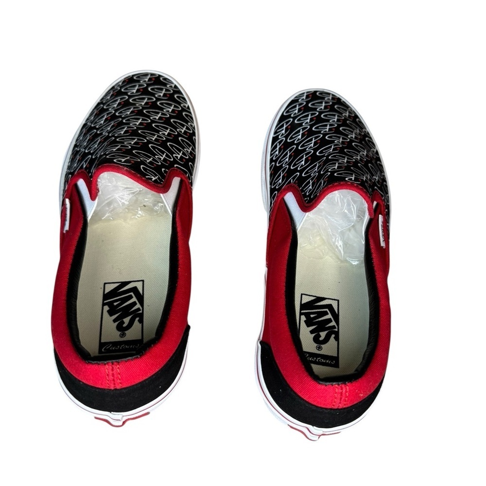 Vans Red and Black B Slip Ons - Picture 8 of 9